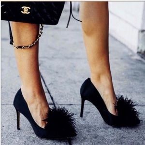 Sam Edelman Haide Black Suede Fashion Stiletto High Heel Pointed Toe Pumps✨🖤